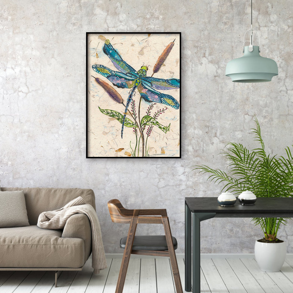 Dragonfly - Full Round Drill Diamond Painting 30*40CM