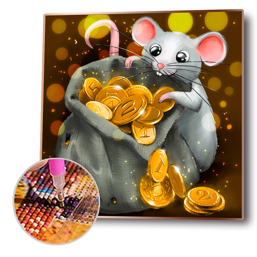 Mouse - Full Round Drill Diamond Painting 30*30CM