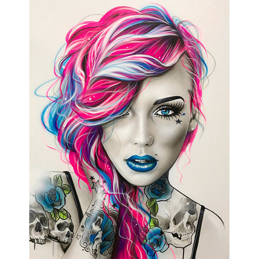 Woman - Full Round Drill Diamond Painting 40*50CM