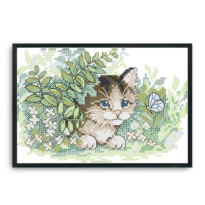 Kitties - 14CT Stamped Cross Stitch 21*16CM