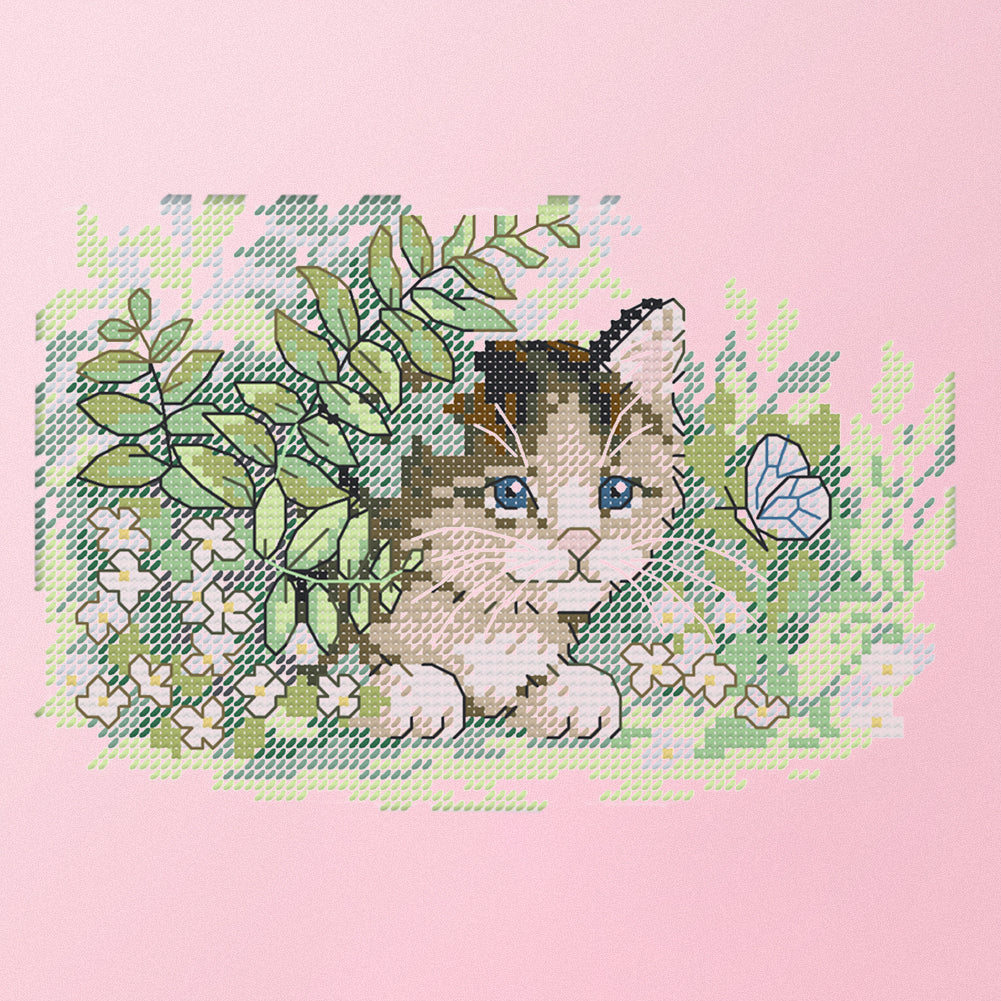 Kitties - 14CT Stamped Cross Stitch 21*16CM