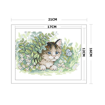 Kitties - 14CT Stamped Cross Stitch 21*16CM