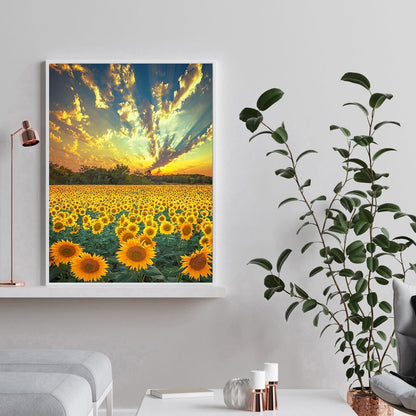 Sunflower - Full Round Drill Diamond Painting 30*40CM