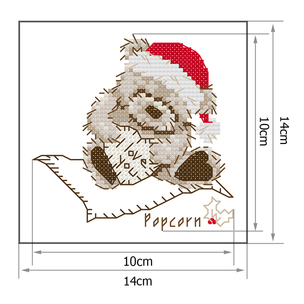 Christmas - 14CT Stamped Cross Stitch 14*14CM