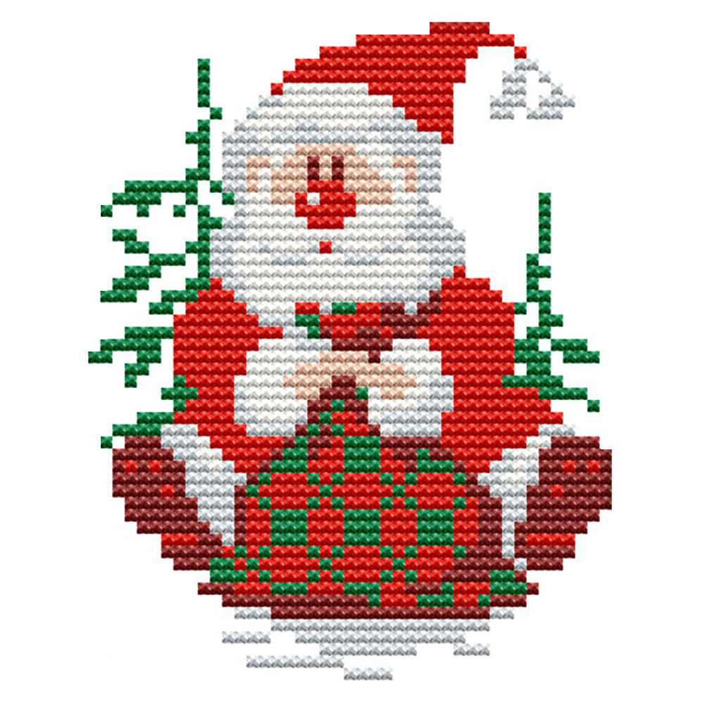 Christmas - 14CT Stamped Cross Stitch 15*13CM