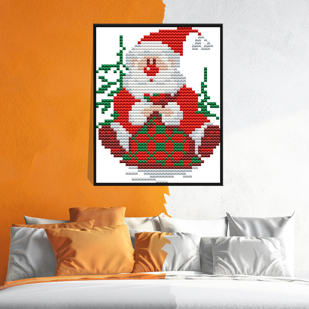 Christmas - 14CT Stamped Cross Stitch 15*13CM