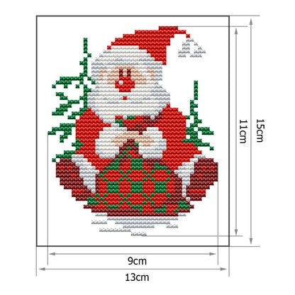 Christmas - 14CT Stamped Cross Stitch 15*13CM