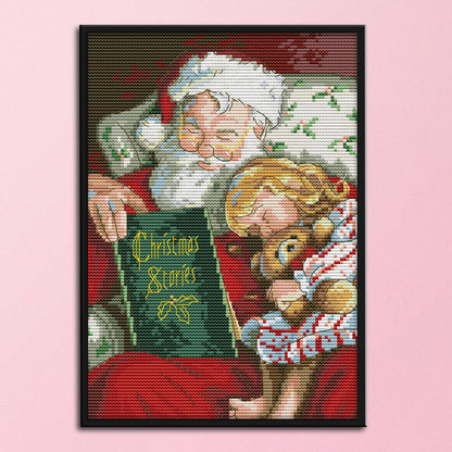 Santa Claus Elk - 14CT Stamped Cross Stitch 21*30CM