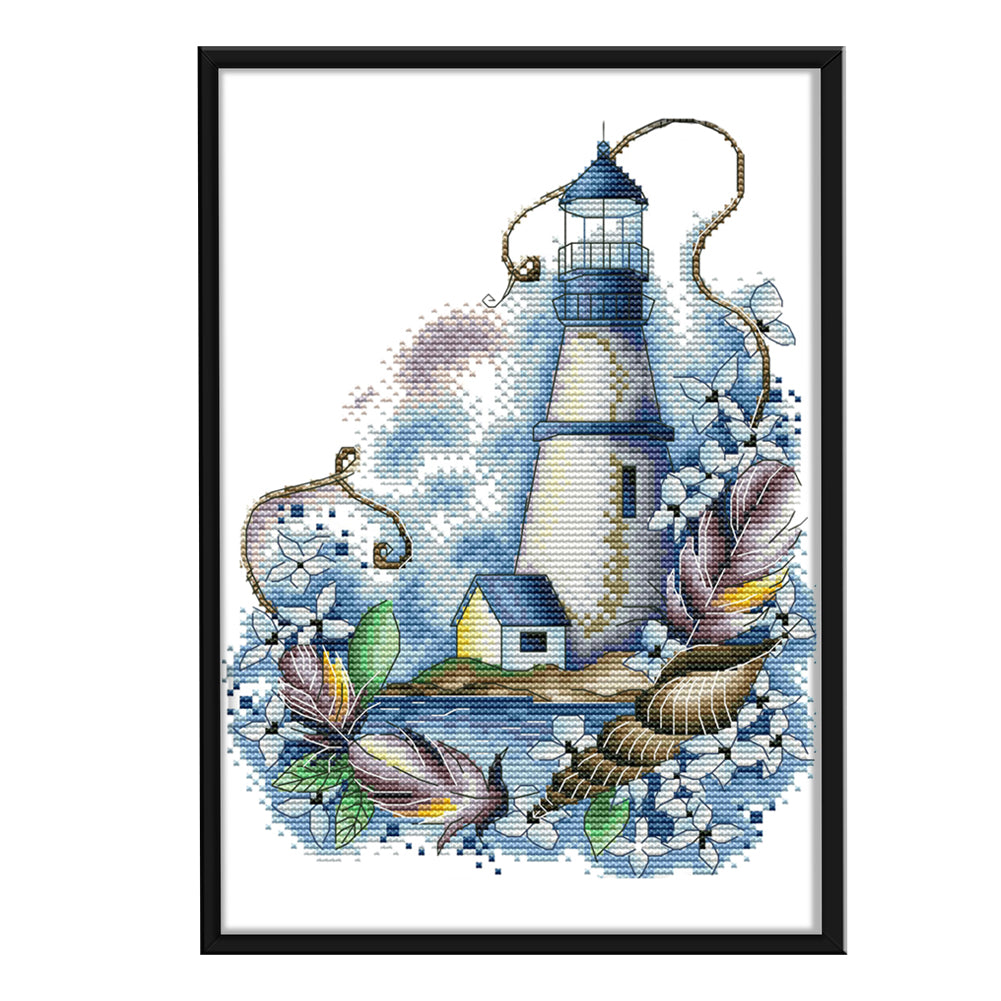 Lighthouse - 14CT Stamped Cross Stitch 22*29CM