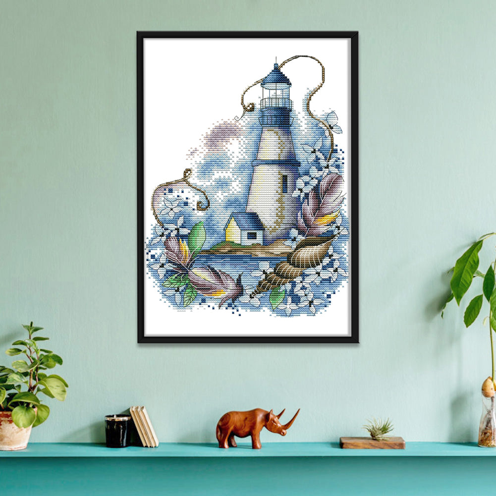 Lighthouse - 14CT Stamped Cross Stitch 22*29CM