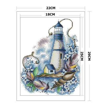 Lighthouse - 14CT Stamped Cross Stitch 22*29CM