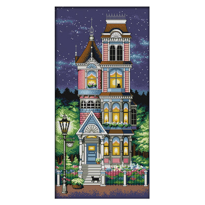 Night- 14CT Stamped Cross Stitch 34 *62CM