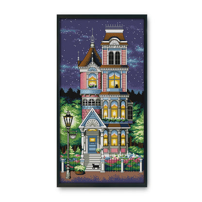 Night- 14CT Stamped Cross Stitch 34 *62CM