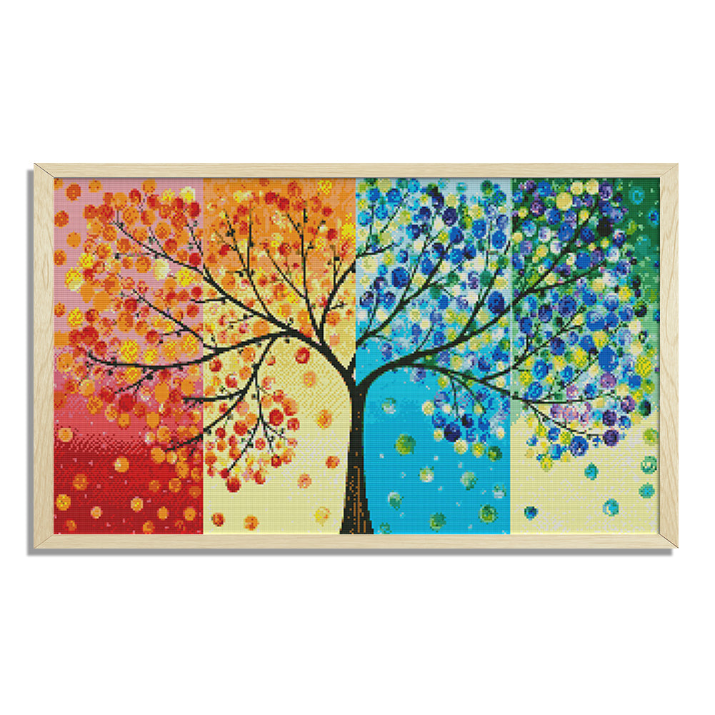 Fortune Tree- 14CT Stamped Cross Stitch 64*41CM