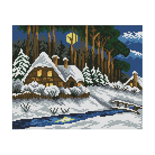 Winter Forest - 14CT Stamped Cross Stitch 29*22CM