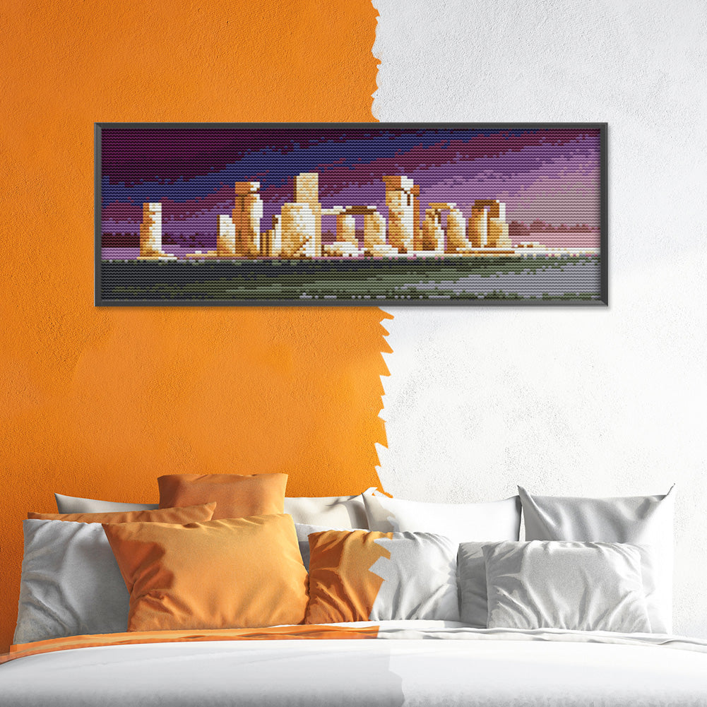 Stonehenge - 14CT Stamped Cross Stitch 37*16CM