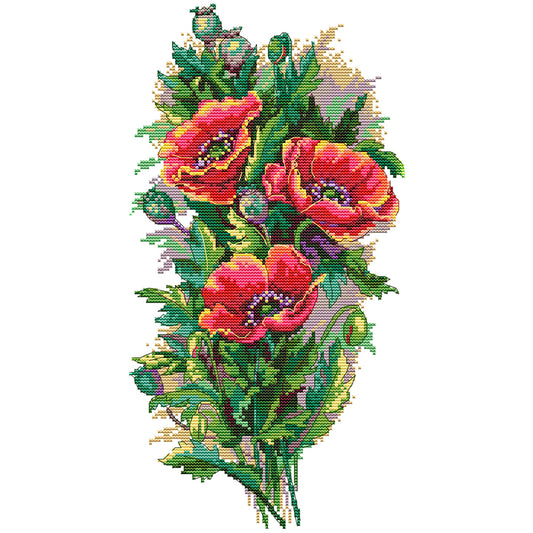 Bouquet Hanger - 14CT Stamped Cross Stitch 41*22CM