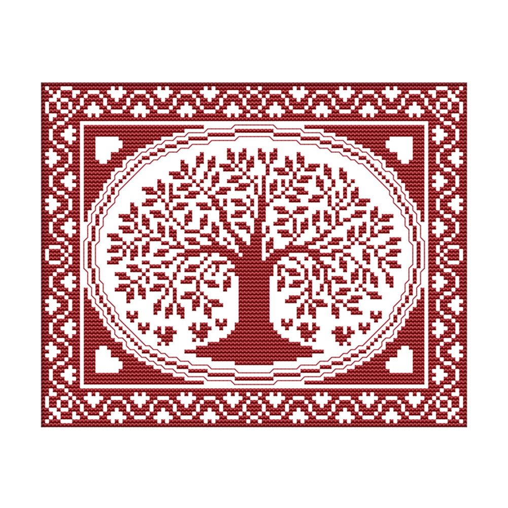 Tree - 14CT Stamped Cross Stitch 28*21CM