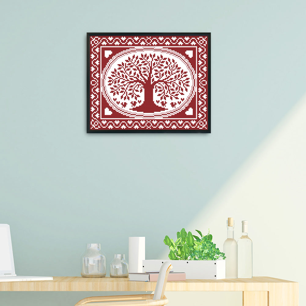 Tree - 14CT Stamped Cross Stitch 28*21CM