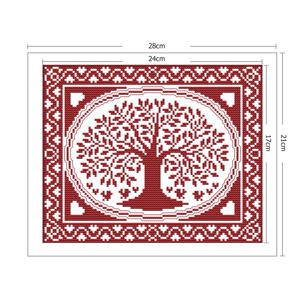 Tree - 14CT Stamped Cross Stitch 28*21CM