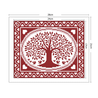 Tree - 14CT Stamped Cross Stitch 28*21CM