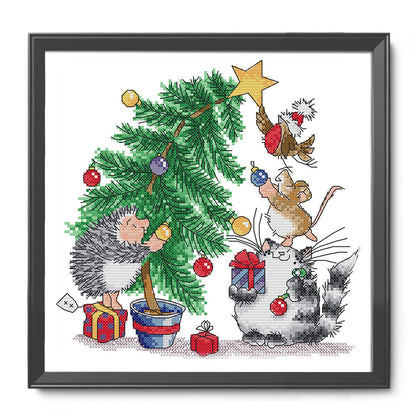 Christmas - 14CT Stamped Cross Stitch 28 *28CM