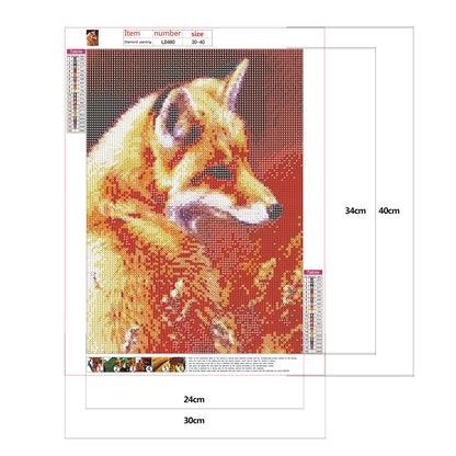 Fox - Full Round Drill Diamond Painting 30*40CM