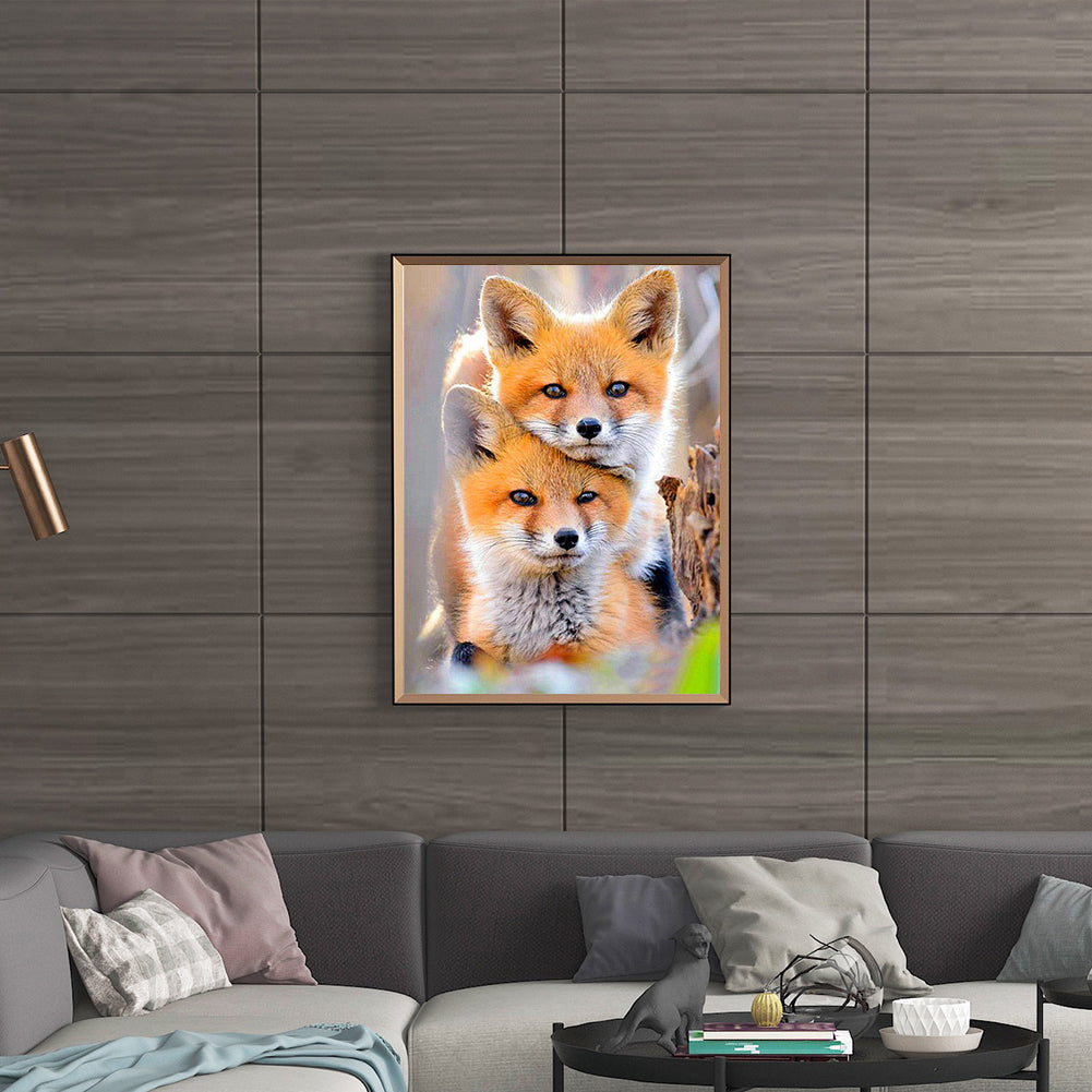 Fox - Full Round Drill Diamond Painting 30*40CM