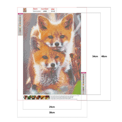 Fox - Full Round Drill Diamond Painting 30*40CM