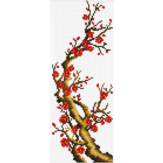 Plum - 11CT Stamped Cross Stitch 20*40CM
