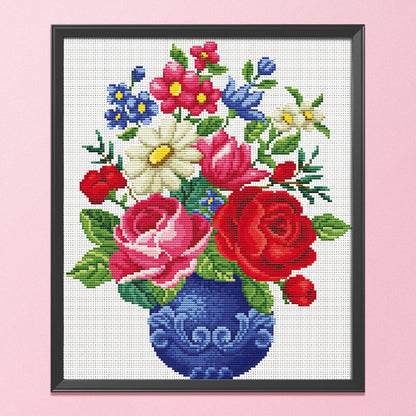 Flowers - 11CT Stamped Cross Stitch 38*43CM