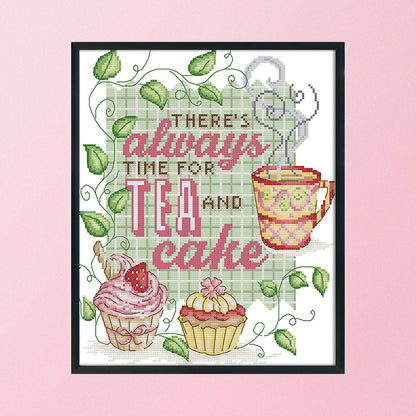 Tea Cake - 14CT Stamped Cross Stitch 30*34CM