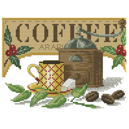 Tea - 14CT Stamped Cross Stitch 25*18CM