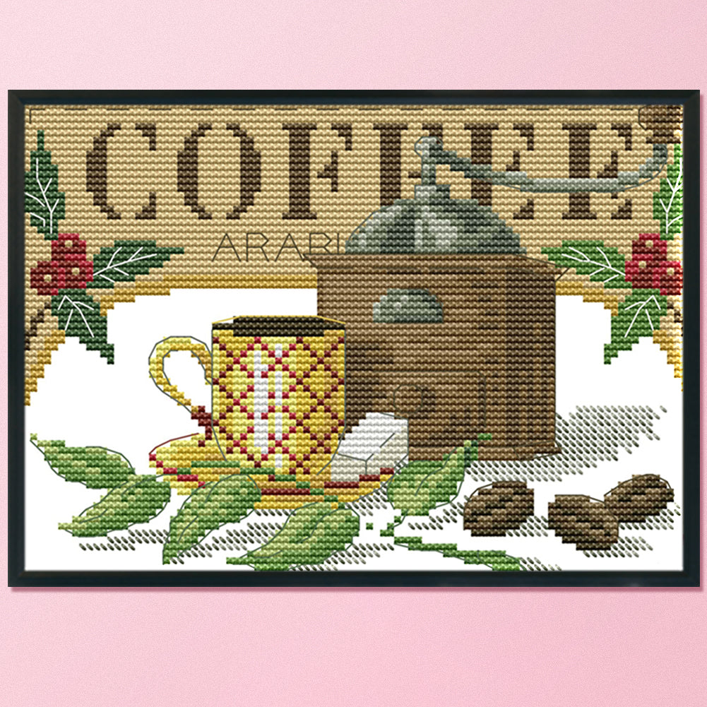 Tea - 14CT Stamped Cross Stitch 25*18CM