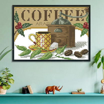 Tea - 14CT Stamped Cross Stitch 25*18CM