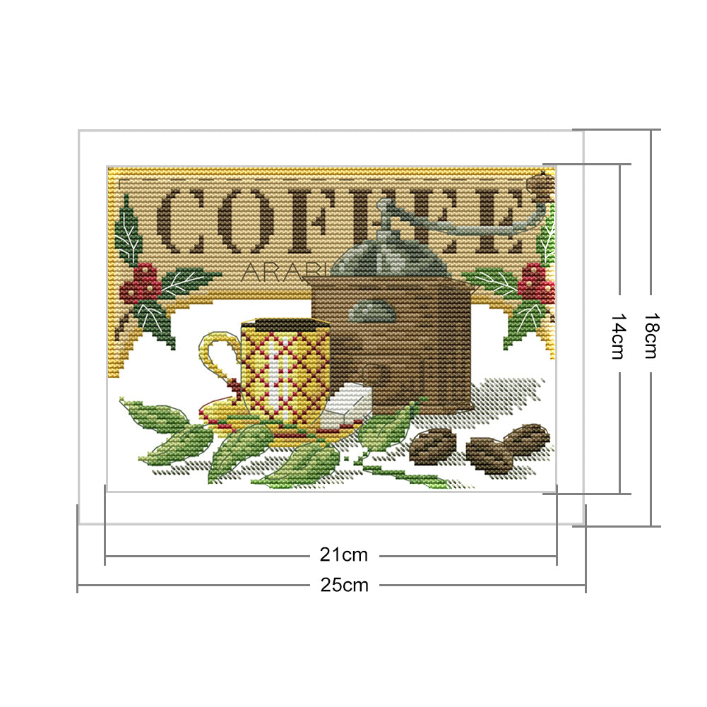 Tea - 14CT Stamped Cross Stitch 25*18CM