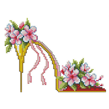 Heels - 14CT Stamped Cross Stitch 21*16CM