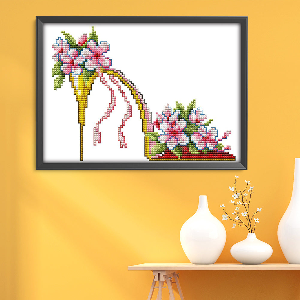 Heels - 14CT Stamped Cross Stitch 21*16CM