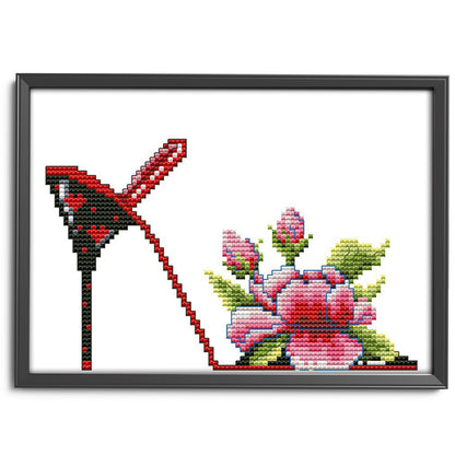 Heels - 14CT Stamped Cross Stitch 21*16CM