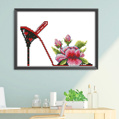 Heels - 14CT Stamped Cross Stitch 21*16CM