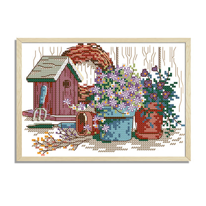 Garden - 14CT Stamped Cross Stitch 21 *16CM