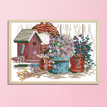 Garden - 14CT Stamped Cross Stitch 21 *16CM