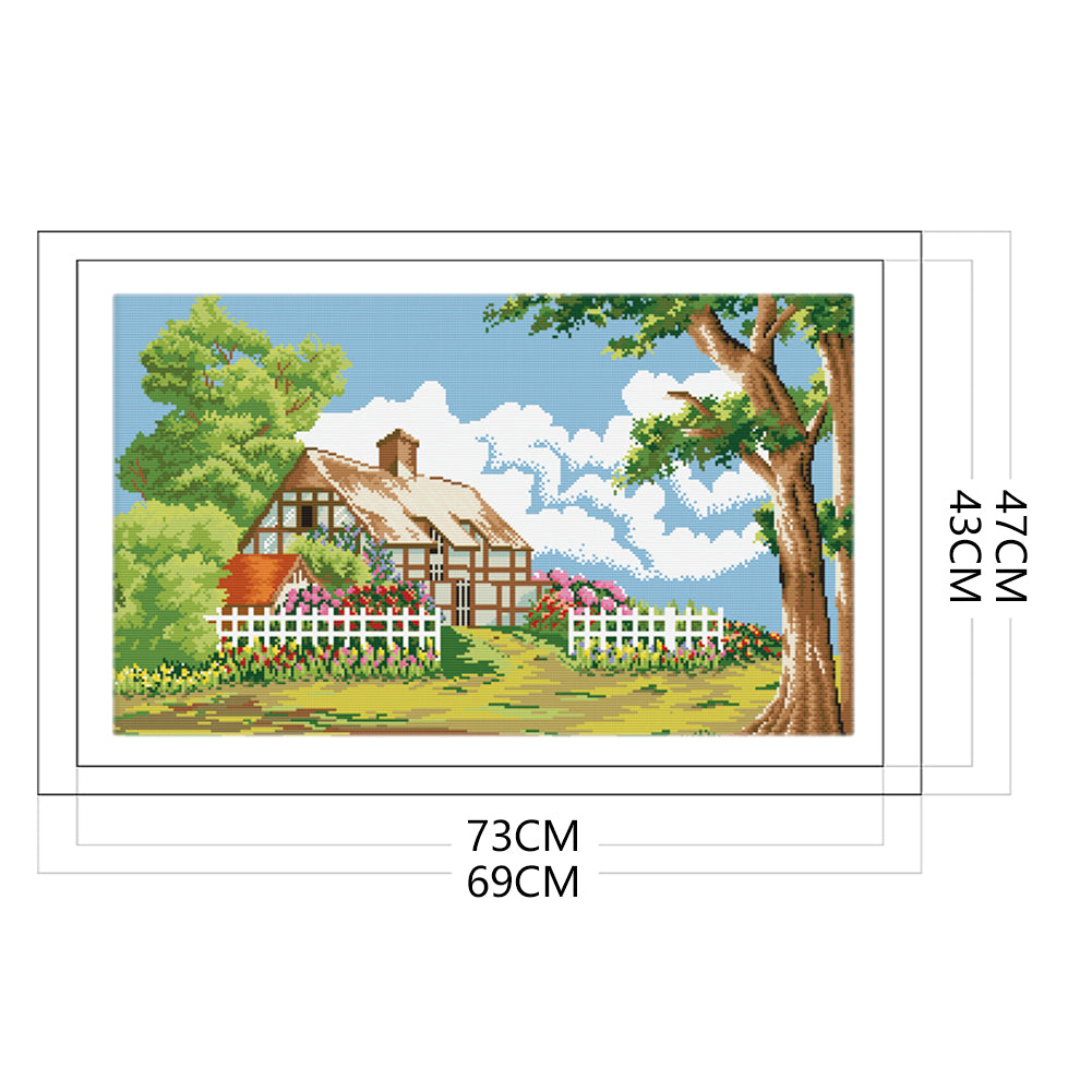 Country Scenery - 11CT Stamped Cross Stitch 73*47CM