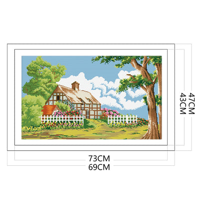 Country Scenery - 11CT Stamped Cross Stitch 73*47CM