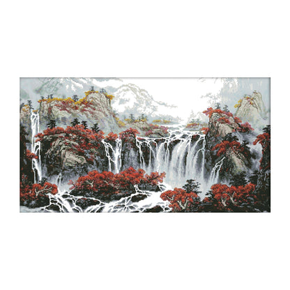 Landscape - 14CT Stamped Cross Stitch 64*41CM