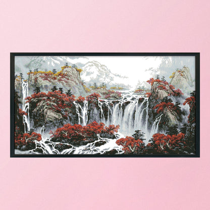 Landscape - 14CT Stamped Cross Stitch 64*41CM