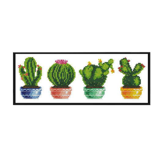 Plants - 14CT Stamped Cross Stitch 34*16CM