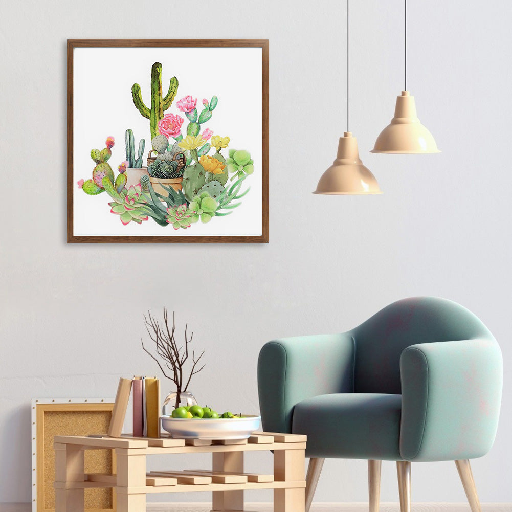 Cactus - Full Round Drill Diamond Painting 30*30CM