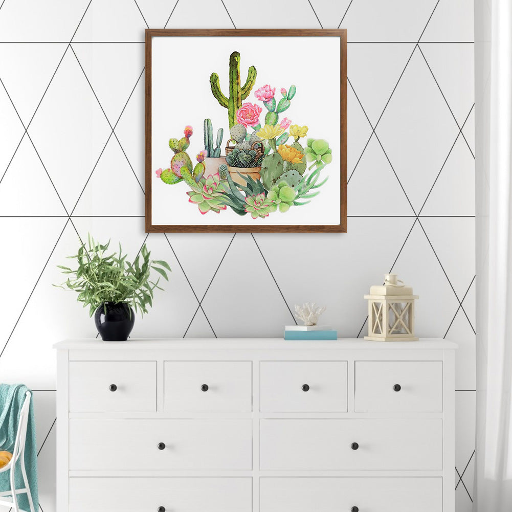 Cactus - Full Round Drill Diamond Painting 30*30CM