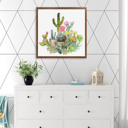 Cactus - Full Round Drill Diamond Painting 30*30CM